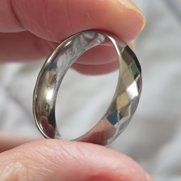 Silver Geometric Ring - Picture 2 of 4